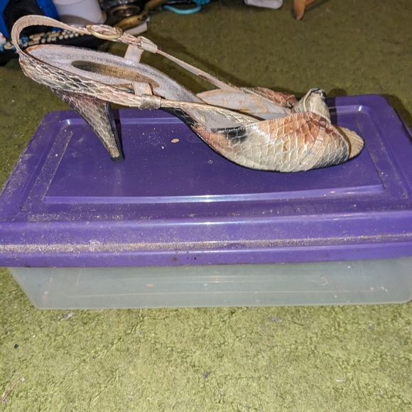 Women's Snakeskin Strap Heels by Andrew Gellar (Used) - Picture 9 of 11